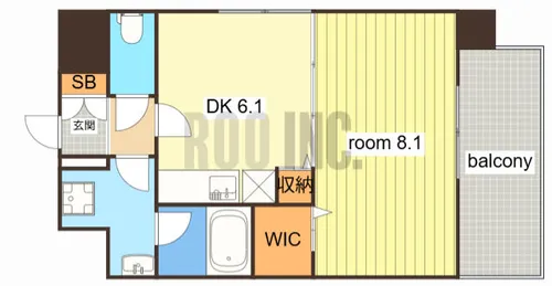 アスリート東延末【501号室】の間取り