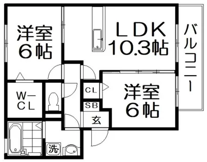 グランドゥール【302号室】の間取り