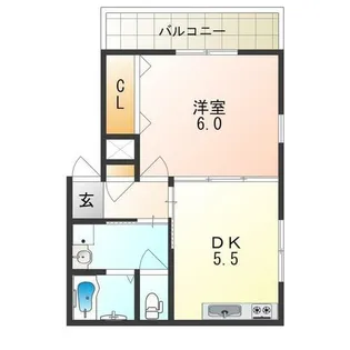 グリッター清水丘【1階】の間取り