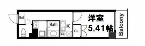 みおつくし江戸堀【8階】の間取り