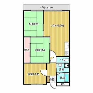 シャンポールものべ【507号室】の間取り