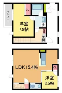 RA-ASHIYA【204号室】の間取り