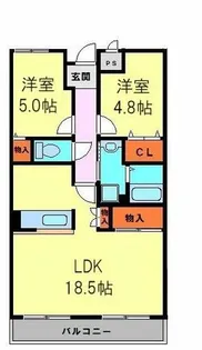 ピーチヒル加茂【305号室】の間取り