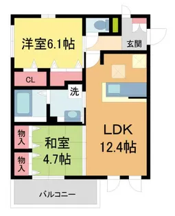 メープル住吉【301号室】の間取り