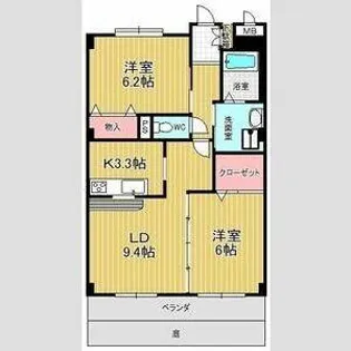 フローラ池上台【1階】の間取り