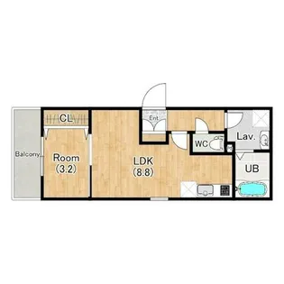 ジーメゾン知立草刈【103号室】の間取り