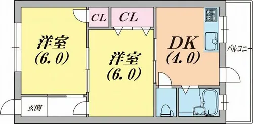 カーサ西山町【5階】の間取り