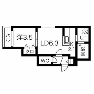 RAFIO N26【205号室】の間取り