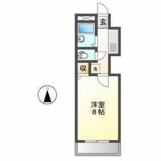 ハッピーヒル【405号室】の間取り