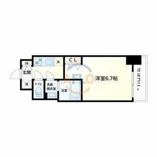 Alivis福島海老江(旧 フォーリアライズ福島ルノン)【11階】の間取り