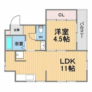 メゾンブランシュ1【3階】の間取り