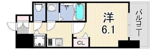 ポルトボヌール神戸湊川公園【15階】の間取り