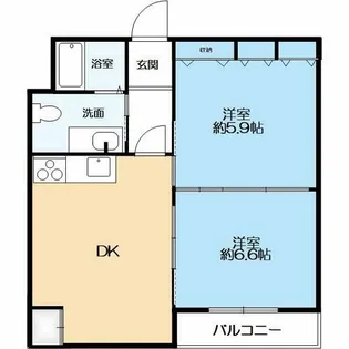 日生住吉コープ【4階】の間取り
