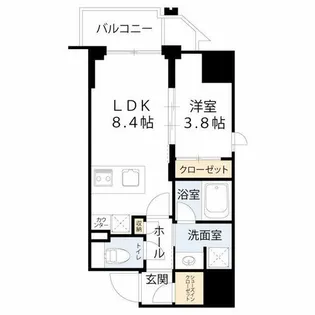 クレストコート堂島【2階】の間取り