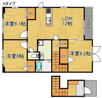 サイプレスⅠ【2階】の間取り