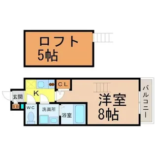 エステムコート名古屋栄デュアルレジェンド【5階】の間取り
