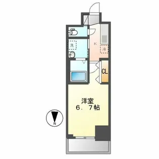 エステムコート名古屋今池アーバンゲート【1506号室】の間取り