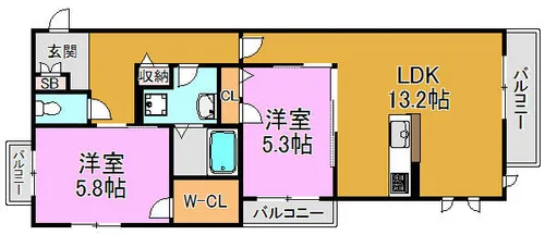 ShaMaison LUMIE【2階】の間取り