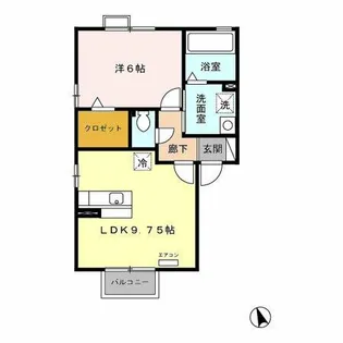 ヴィラ・サンライズ A【204号室】の間取り