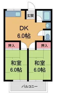 大地ハイツ【1階】の間取り