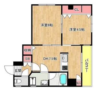 サンロイヤルオチ【503号室】の間取り