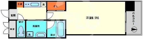 ビエラコート内久宝寺【11階】の間取り