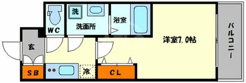 ファーストステージ梅田WEST【4階】の間取り