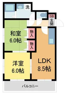 メゾン野上【2階】の間取り