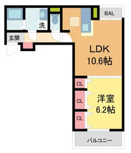 サンガーデン武庫川【203号室】の間取り