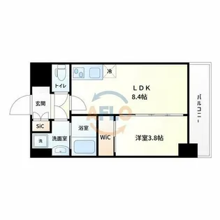 エスリードレジデンス梅田マークス【4階】の間取り