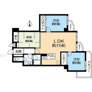 エギュー・ド・ブランシェ【4階】の間取り