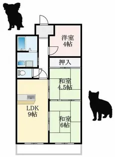 大阪府堺市中区深阪4丁【マンション】の間取り