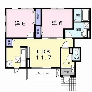 Neoエミサト B【1階】の間取り