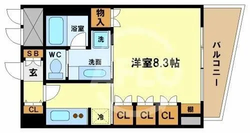 リーガル四ツ橋筋【2階】の間取り
