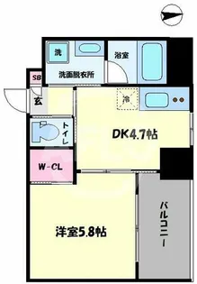 ノルデンタワー南森町プレミアム【7階】の間取り