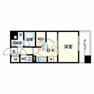 アパートメンツ江坂【10階】の間取り