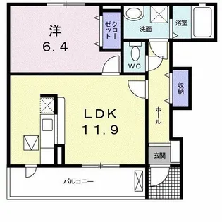 パイン荒田【102号室】の間取り