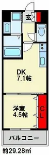 プレミア片野【6階】の間取り