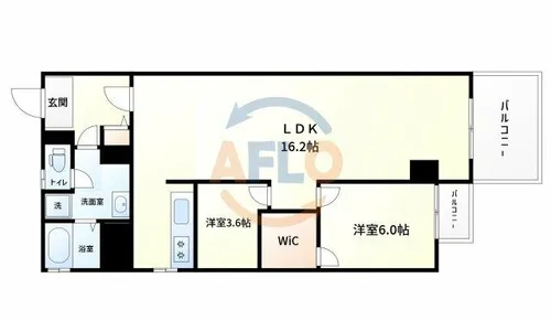 ネオアージュ土佐堀【9階】の間取り