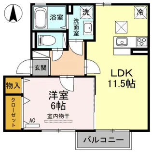 兵庫県尼崎市南武庫之荘4丁目【アパート】の間取り