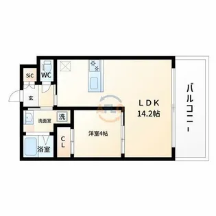 プレジオ大正【12階】の間取り