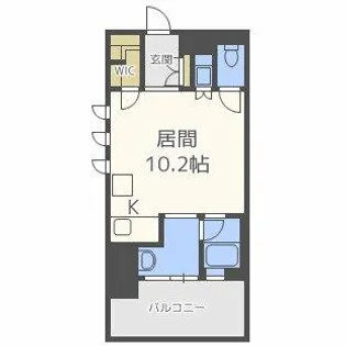 エス・キュート西天満【8階】の間取り