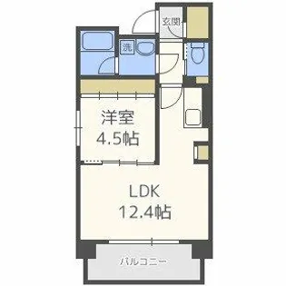 ネットフローラ天満橋【2階】の間取り