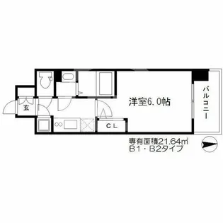 エスリード南森町【10階】の間取り