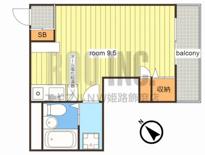 ハイツ日山【3-3号室】の間取り