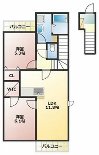 メゾンアムール【2階】の間取り