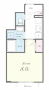 ユニベール神戸【1階】の間取り