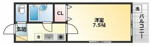 エスポワールハイツ【201号室】の間取り