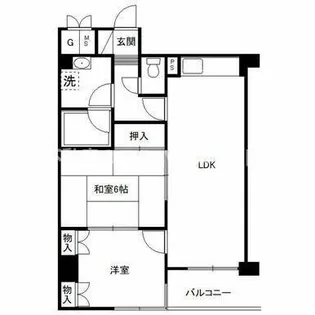 シャルミーユ桜ヶ丘【403号室】の間取り