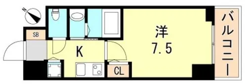 セレニテ神戸元町クレア【5階】の間取り